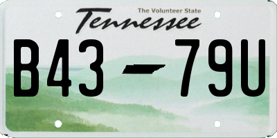 TN license plate B4379U