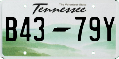 TN license plate B4379Y