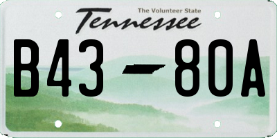 TN license plate B4380A