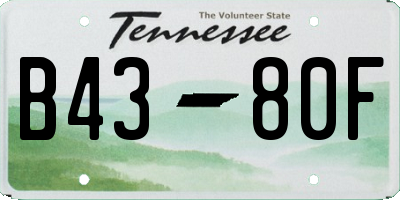 TN license plate B4380F