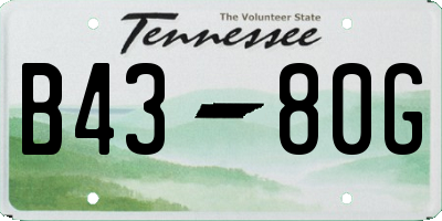 TN license plate B4380G