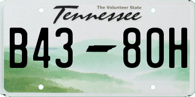 TN license plate B4380H