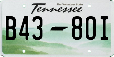TN license plate B4380I