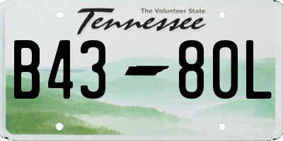 TN license plate B4380L