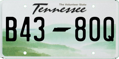 TN license plate B4380Q