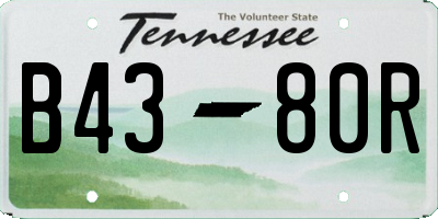 TN license plate B4380R