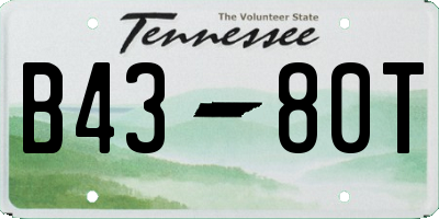 TN license plate B4380T