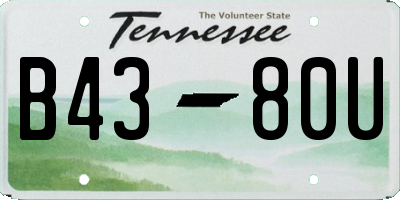 TN license plate B4380U