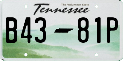 TN license plate B4381P