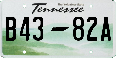 TN license plate B4382A