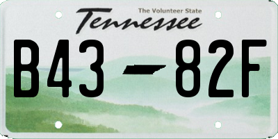 TN license plate B4382F