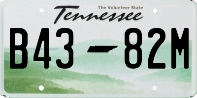 TN license plate B4382M
