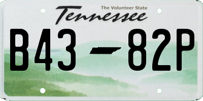 TN license plate B4382P