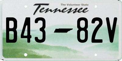 TN license plate B4382V