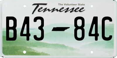 TN license plate B4384C