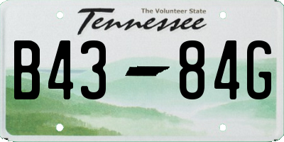 TN license plate B4384G