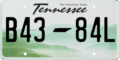 TN license plate B4384L