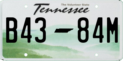 TN license plate B4384M
