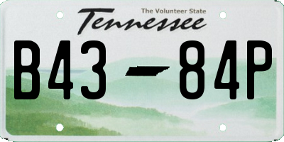 TN license plate B4384P