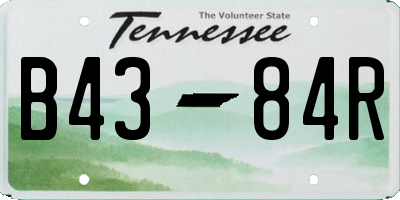 TN license plate B4384R