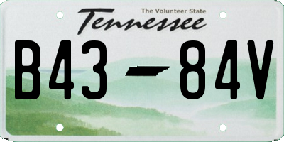TN license plate B4384V