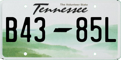 TN license plate B4385L