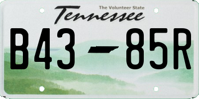 TN license plate B4385R