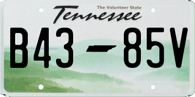 TN license plate B4385V