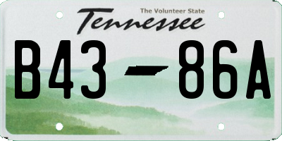TN license plate B4386A