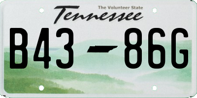 TN license plate B4386G