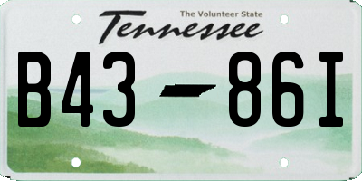 TN license plate B4386I