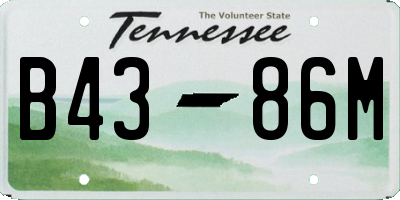 TN license plate B4386M