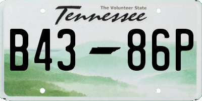 TN license plate B4386P