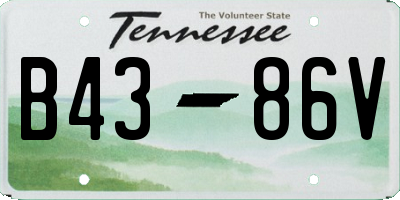 TN license plate B4386V