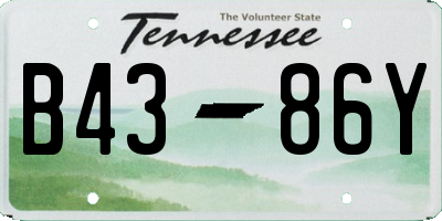 TN license plate B4386Y