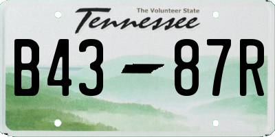 TN license plate B4387R