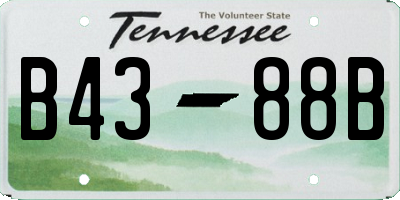 TN license plate B4388B