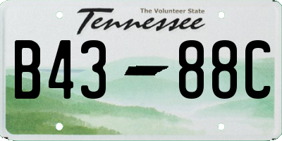 TN license plate B4388C