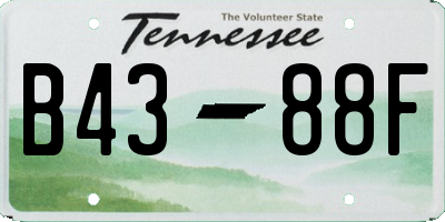 TN license plate B4388F