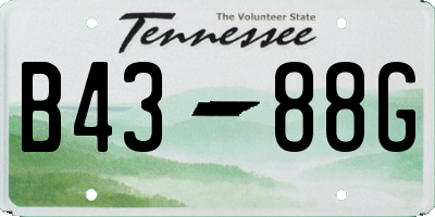 TN license plate B4388G