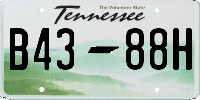 TN license plate B4388H