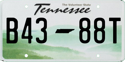 TN license plate B4388T