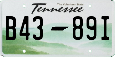 TN license plate B4389I