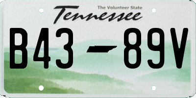 TN license plate B4389V