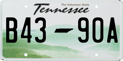 TN license plate B4390A