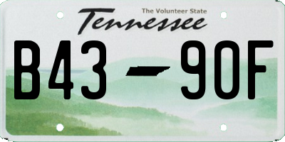 TN license plate B4390F