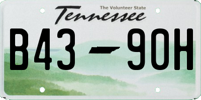 TN license plate B4390H