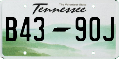 TN license plate B4390J