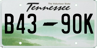 TN license plate B4390K