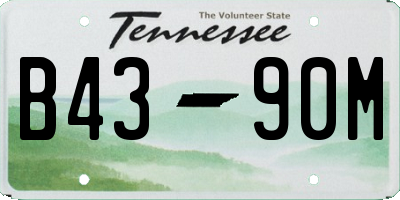 TN license plate B4390M